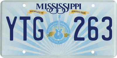 MS license plate YTG263