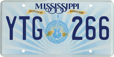 MS license plate YTG266