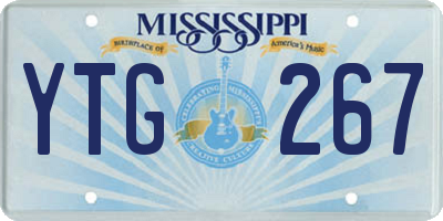 MS license plate YTG267