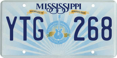 MS license plate YTG268
