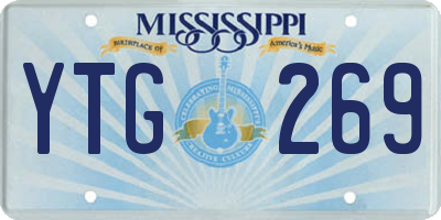 MS license plate YTG269