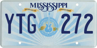 MS license plate YTG272