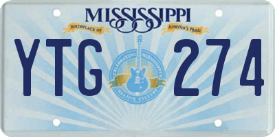 MS license plate YTG274