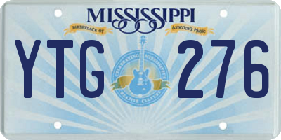 MS license plate YTG276