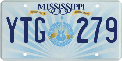 MS license plate YTG279
