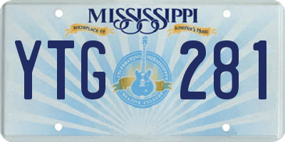 MS license plate YTG281
