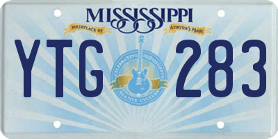MS license plate YTG283