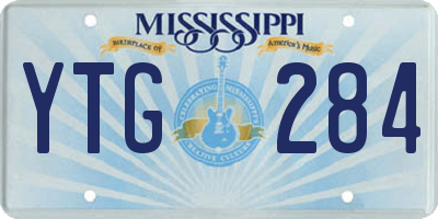 MS license plate YTG284
