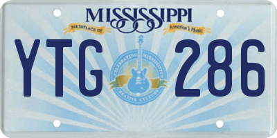 MS license plate YTG286