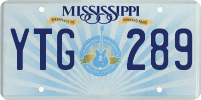 MS license plate YTG289