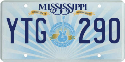 MS license plate YTG290