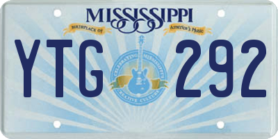 MS license plate YTG292