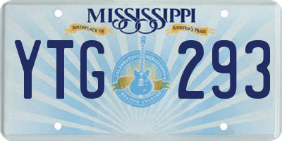 MS license plate YTG293