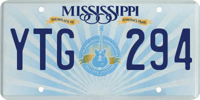 MS license plate YTG294