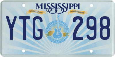 MS license plate YTG298