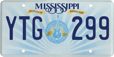 MS license plate YTG299