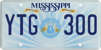 MS license plate YTG300