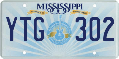 MS license plate YTG302