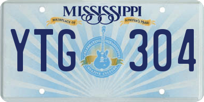 MS license plate YTG304