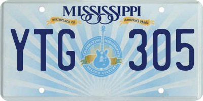 MS license plate YTG305