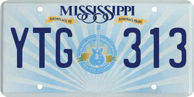 MS license plate YTG313