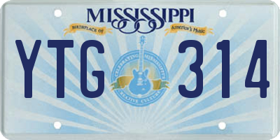 MS license plate YTG314