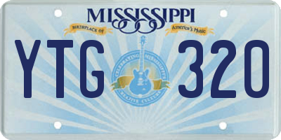 MS license plate YTG320