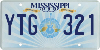 MS license plate YTG321