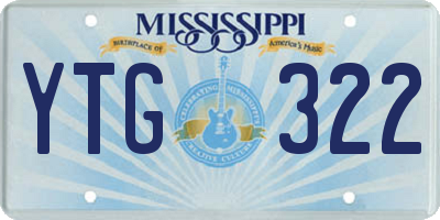MS license plate YTG322