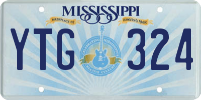MS license plate YTG324