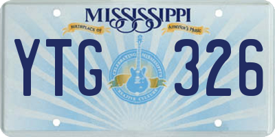 MS license plate YTG326