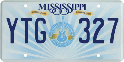MS license plate YTG327