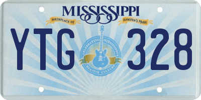 MS license plate YTG328