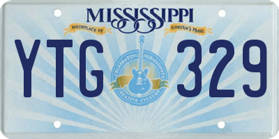 MS license plate YTG329