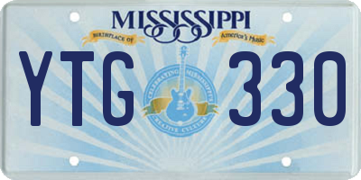 MS license plate YTG330