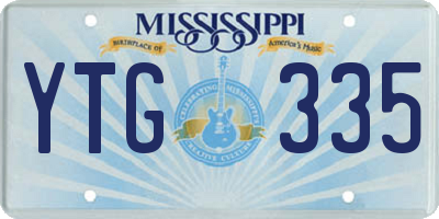 MS license plate YTG335