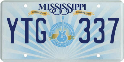 MS license plate YTG337
