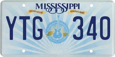 MS license plate YTG340