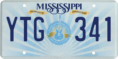 MS license plate YTG341