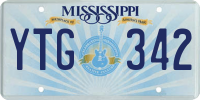 MS license plate YTG342
