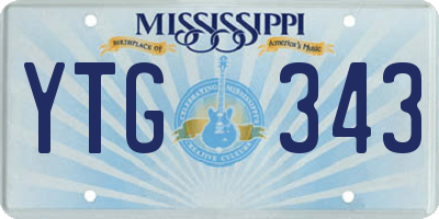 MS license plate YTG343