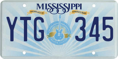 MS license plate YTG345