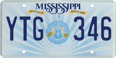 MS license plate YTG346