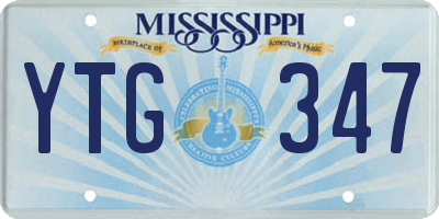MS license plate YTG347