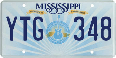MS license plate YTG348