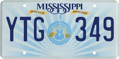 MS license plate YTG349