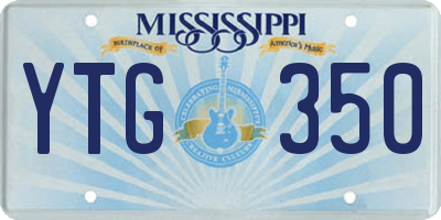 MS license plate YTG350