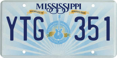 MS license plate YTG351