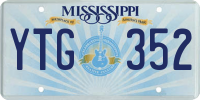 MS license plate YTG352