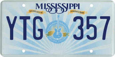 MS license plate YTG357